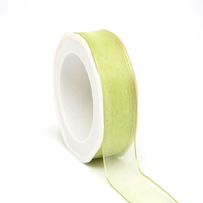 Organza Lint Wired Lichtgroen
