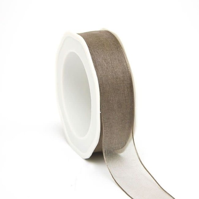 Organza Lint Wired Taupe