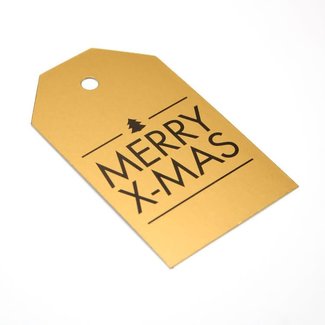 Kadokaartjes Merry X-Mas Goud