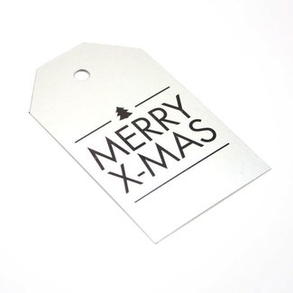 Kadokaartjes Merry X-Mas Zilver
