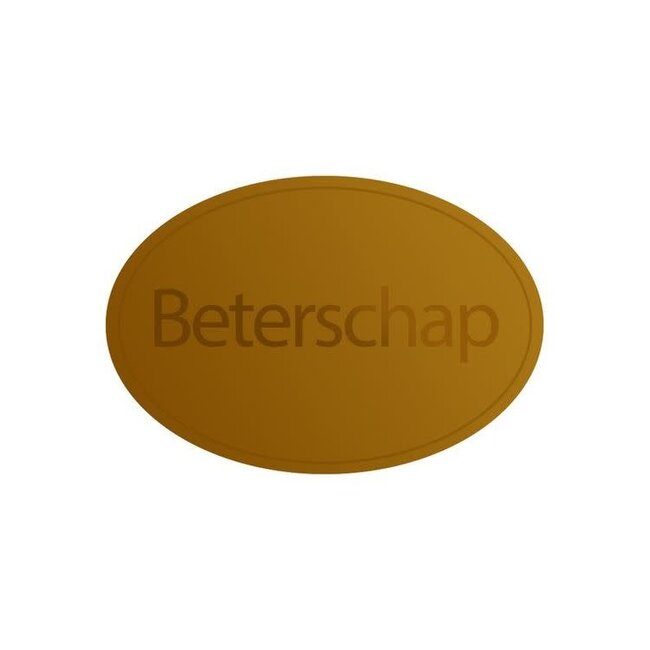 Cadeaustickers Beterschap Ovaal Goud
