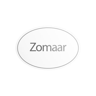 Cadeaustickers Zomaar Ovaal Wit