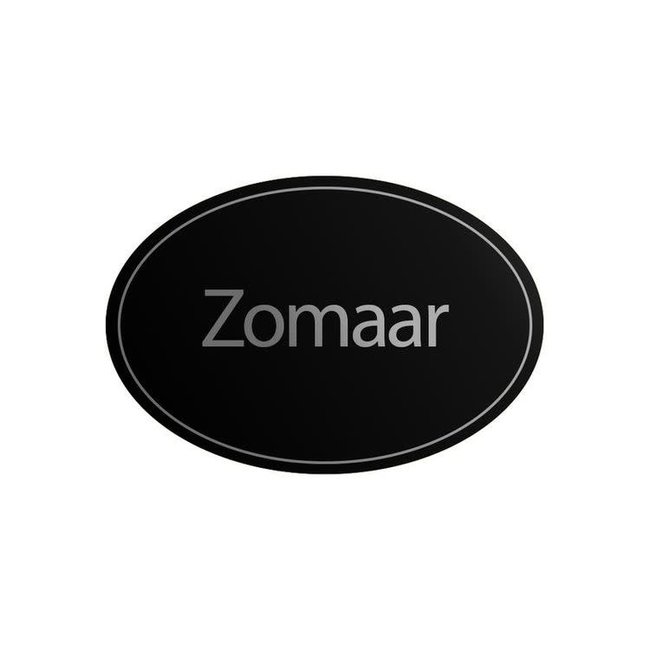 Cadeaustickers Zomaar Ovaal Zwart