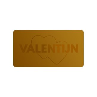 Cadeaustickers Valentijn Rechthoek Goud Cadeaustickers Valentijn Rechthoek Goud