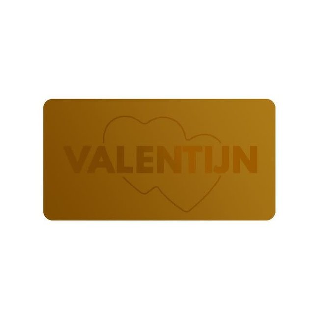 Cadeaustickers Valentijn Rechthoek Goud