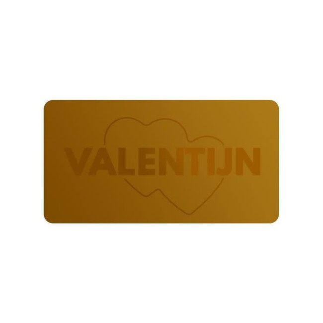 Cadeaustickers Valentijn Rechthoek Goud