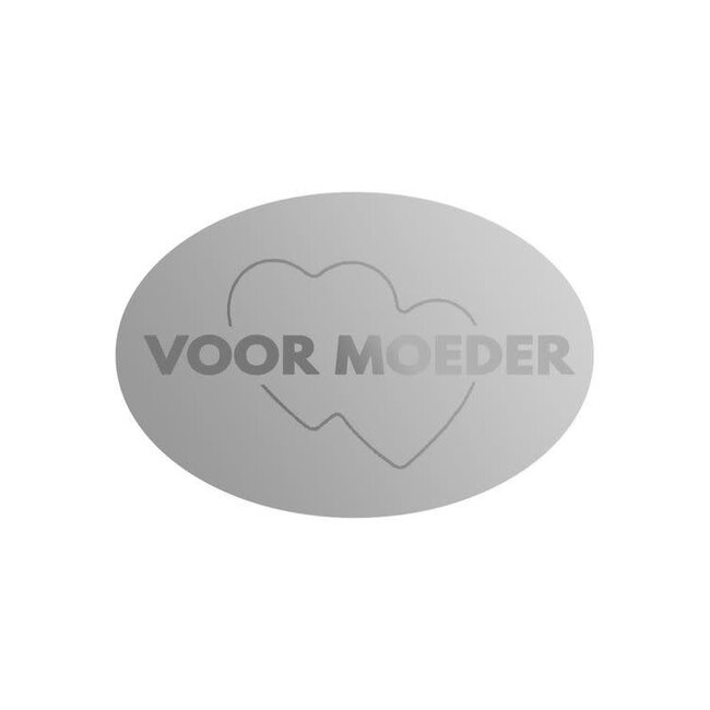 Cadeaustickers Voor Moeder Ovaal Zilver