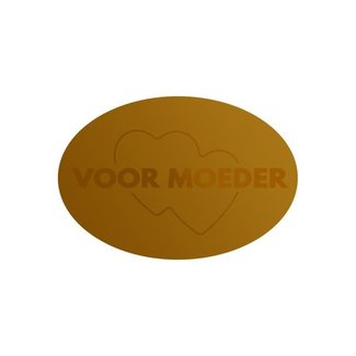 Cadeaustickers Voor Moeder Ovaal Goud