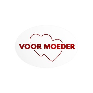 Cadeaustickers Voor Moeder Ovaal Wit
