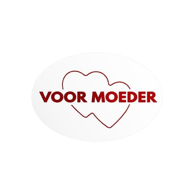 Cadeaustickers Voor Moeder Ovaal Wit