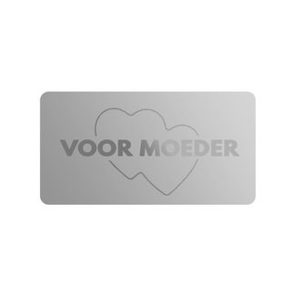 Cadeaustickers Voor Moeder Rechthoek Zilver