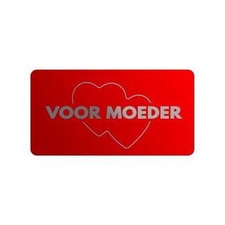 Cadeaustickers Voor Moeder Rechthoek Rood