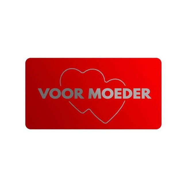 Cadeaustickers Voor Moeder Rechthoek Rood