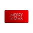 Cadeaustickers Merry X-mas Rechthoek Rood