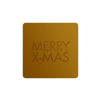 Cadeaustickers Merry Xmas Vierkant Goud