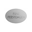 Cadeaustickers Feestdagen Ovaal Zilver