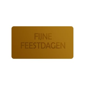 Cadeaustickers Feestdagen Rechthoek Goud