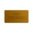 Cadeaustickers Feestdagen Rechthoek Goud