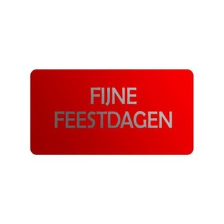 Cadeaustickers Feestdagen Rechthoek Rood