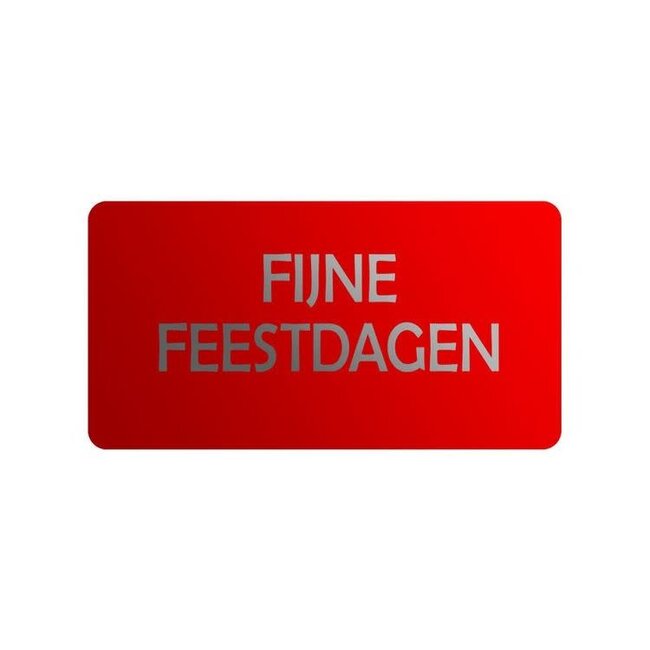 Cadeaustickers Feestdagen Rechthoek Rood