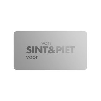 Cadeaustickers Sint & Piet Rechthoek Zilver