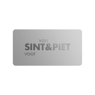Cadeaustickers Sint & Piet Rechthoek Zilver Cadeaustickers Sint & Piet Rechthoek Zilver