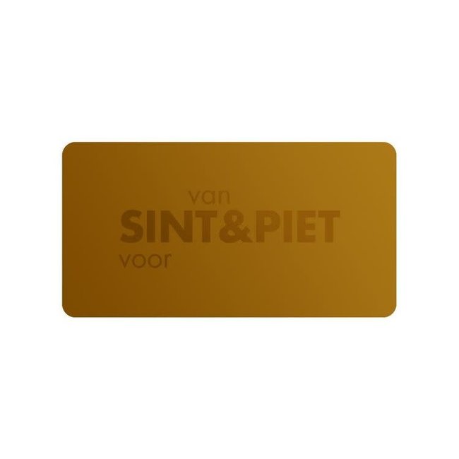 Cadeaustickers Sint & Piet Rechthoek Goud