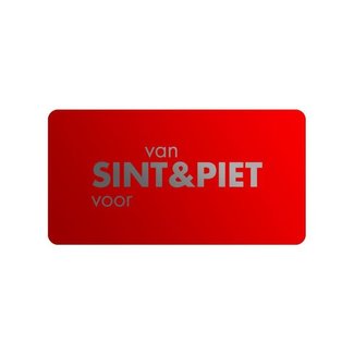 Cadeaustickers Sint & Piet Rechthoek Rood Cadeaustickers Sint & Piet Rechthoek Rood