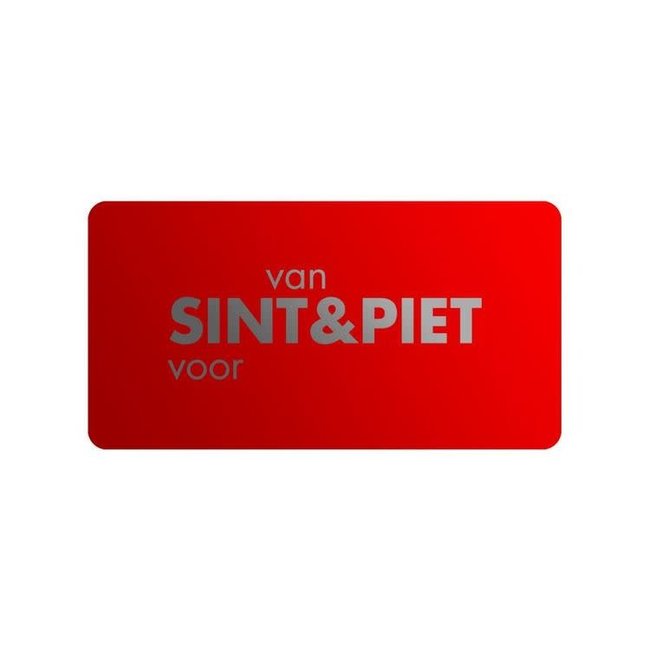 Cadeaustickers Sint & Piet Rechthoek Rood