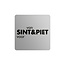 Cadeaustickers Sint & Piet Vierkant Zwart