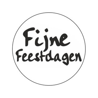 Cadeaustickers Old School Fijne Feestdagen