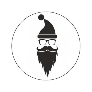 Cadeaustickers Old School Santa Claus