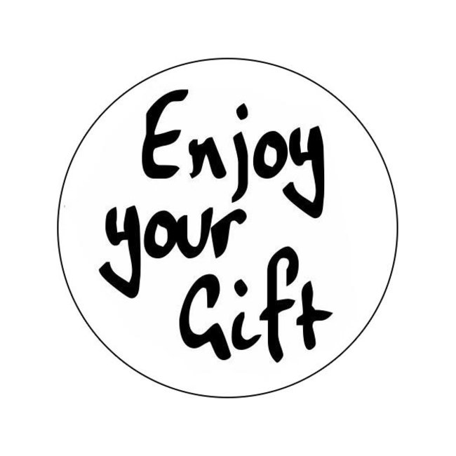 Cadeaustickers Old School Enjoy Gift