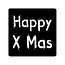 Cadeaustickers Schoolbord Happy X-mas