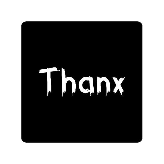 Cadeaustickers Schoolbord Thanx