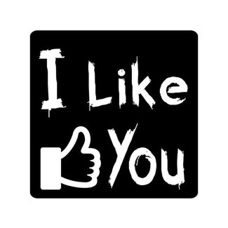 Cadeaustickers Schoolbord I like you