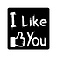 Cadeaustickers Schoolbord I like you