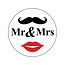 Cadeaustickers Old School Mr And Mrs