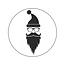 Cadeaustickers Old School Santa Claus