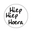 Cadeaustickers Old School Hiep Hoera