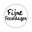 Cadeaustickers Old School Fijne Feestdagen