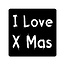 Cadeaustickers Schoolbord I Love X-mas