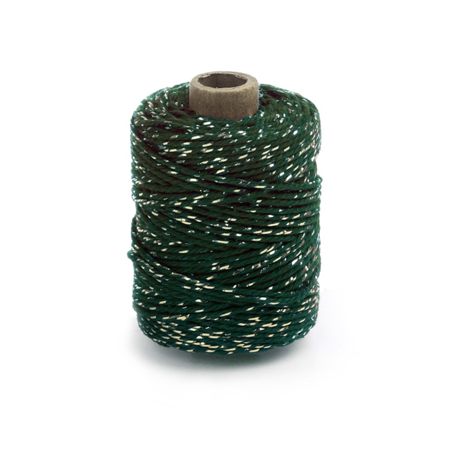 Koord Katoen Lurex Twist Groen