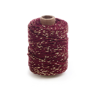 Koord Katoen Lurex Twist Donkerrood