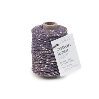 Koord Katoen Lurex Twist Lavendel