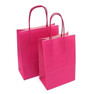 Papieren Draagtassen Kraft Roze