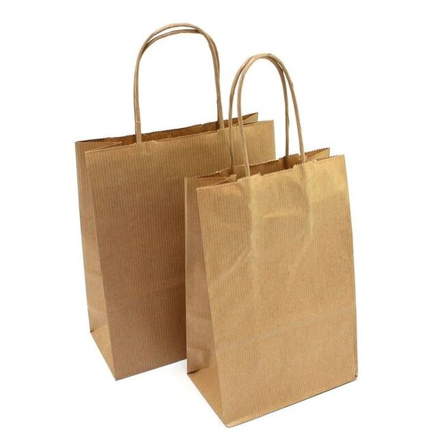 Papieren Draagtassen Kraft Bruin