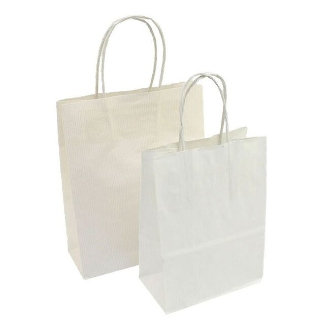 Papieren Draagtassen Kraft Wit