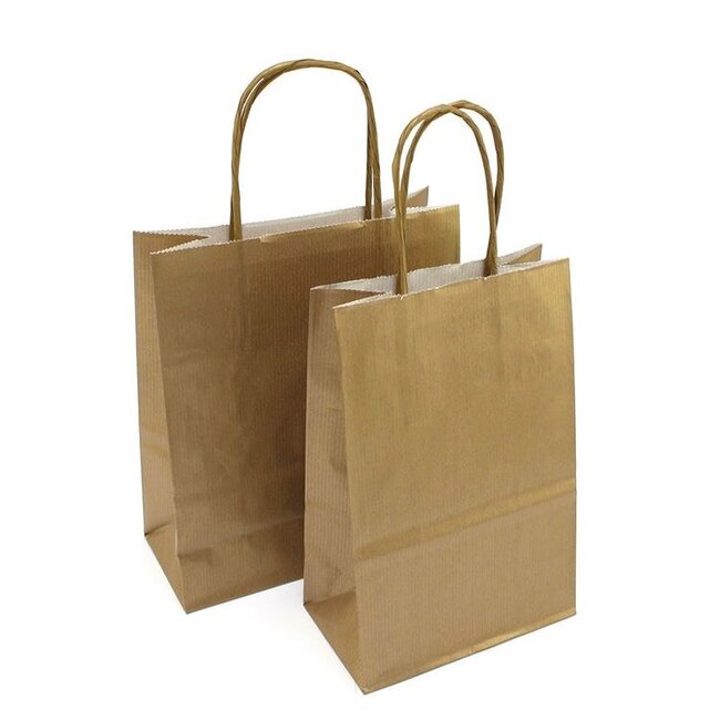Papieren Draagtassen Kraft Goud