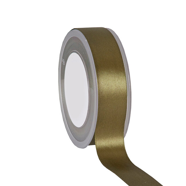 Satijnlint Double Face Olijfgroen